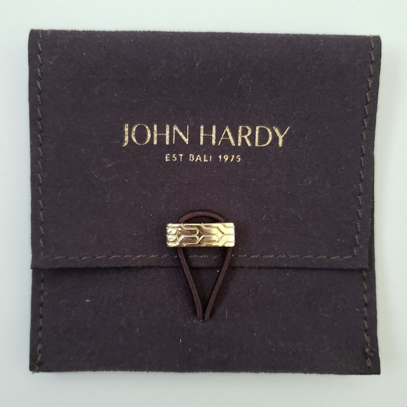 John Hardy 18K Yellow Gold Sterling Silver Palu Round Hammered Pendant N… - Picture 8 of 8